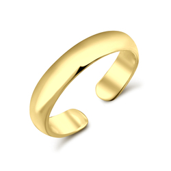 Gold Plated Plain Silver Toe Ring TR-01-GP